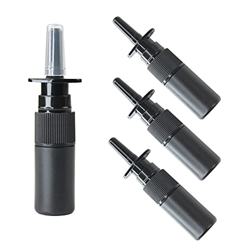 5ml Black Nasal Spray Bottles - 20 Pack Refillable Fine Mist Sprayers
