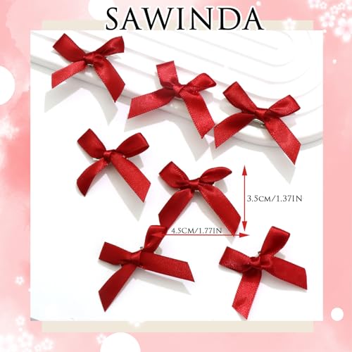 20PCS Pink Satin Hair Bows for Girls - Cute Claw Clips