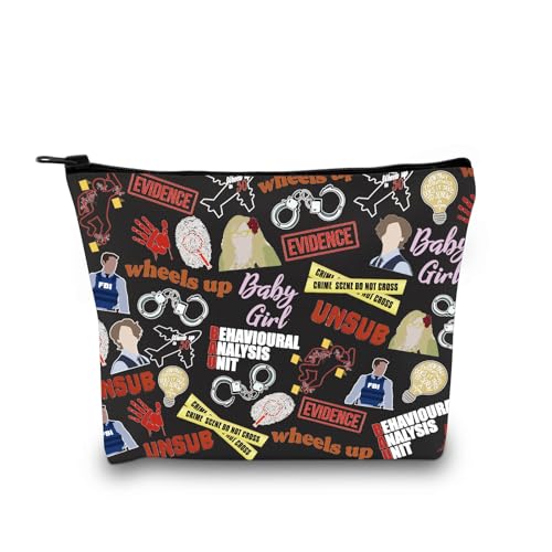 Crime TV Show Inspired Makeup Bag - Durable Canvas Zipper Pouch for Fans