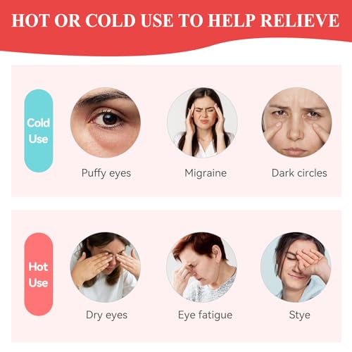 LEOSTEP Rose Essential Oil Cooling Eye Mask Set - Reusable Gel Pads for Puffiness & Headaches