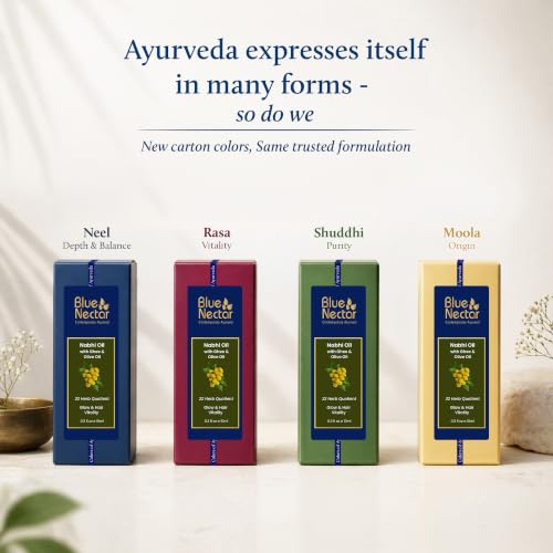 Blue Nectar Navel Oil with Ghee & Olive Oil - 0.33 Fl Oz Ayurvedic Belly Button Oil