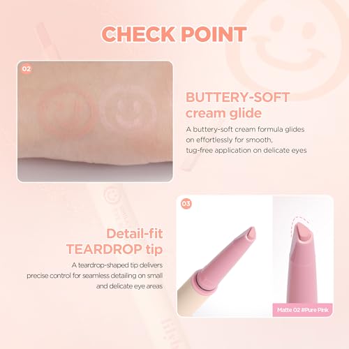 lilybyred Smiley Eye Blending Stick - Creamy Shimmer Eyeshadow, Smiley Sugar