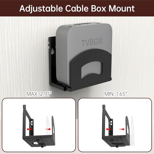 Adjustable Cable Box Wall Mount for Modems & Media Devices