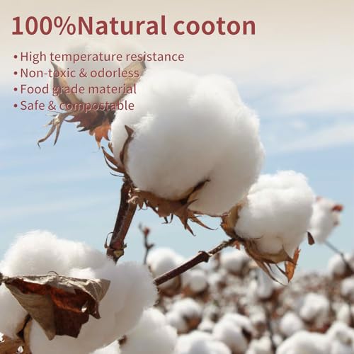 50pcs Reusable Muslin Spice Bags with Drawstring - 4x6 In Cotton Filter Bags for Tea, Coffee, Soup