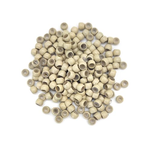 Medsuo 200pcs Silicone Lined Nano Ring Beads for Hair Extensions