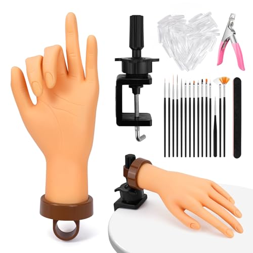 Yokilly Nude Bendable Practice Hand for Acrylic Nails