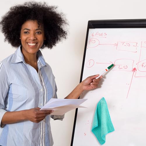 Gersoniel 8-Pack Magnetic Dry Erase Cloths - Mint Green 6x6 Inch