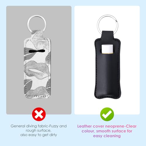 Leather Chapstick Holder Keychain - Stylish Lip Balm Case