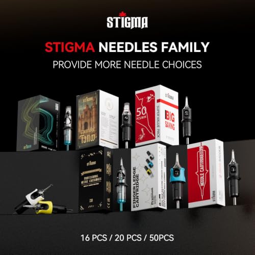 STIGMA #10(14RS) Disposable Round Shader Tattoo Needle Cartridges, 20Pcs EN05-14RS