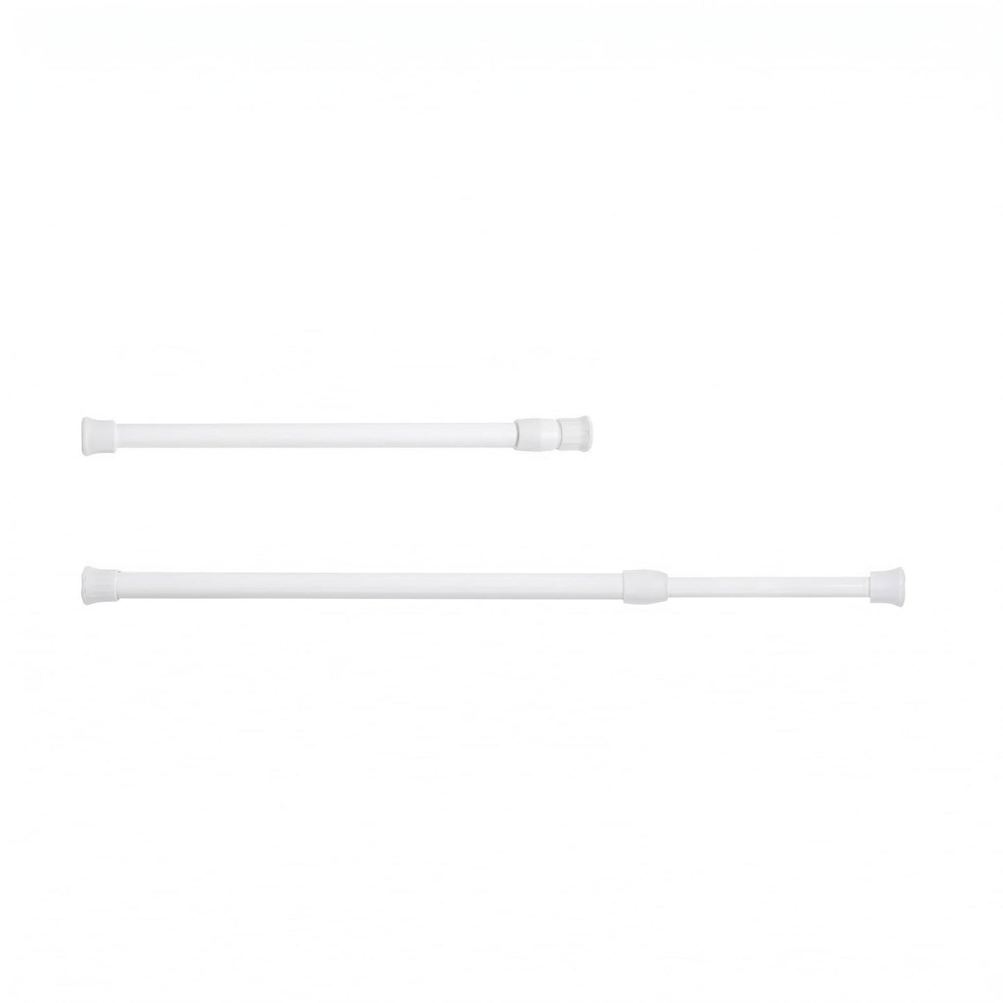 Tension Curtain Rod, 12-20 Inch 30-50cm White 0.5 Inch Diameter Renter Friendly Closet Tension Rod, Expandable Drill Free Adjustable Hanger Rail Hanging Clothes For Windows Bathroom DIY