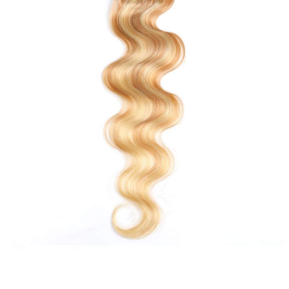 Blonde Bundles 613 Body Wave Bundles Human Hair Honey Blonde Bundle 14 14 14 inch Two Tone 613 and 27 Bundle 300g