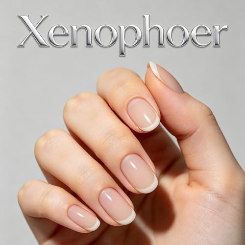 Xenophoer Purple Coffin Press On Nails Medium Long Length with US Variation 2, Glossy Fake Nails for Women, 24 Pcs