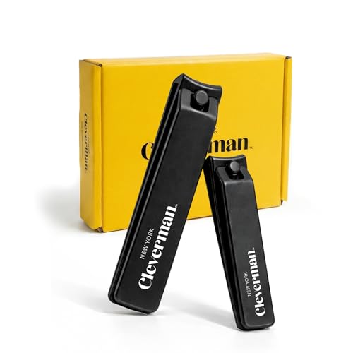 Cleverman Stainless Steel Nail Clipper Set for Men – 2-Pack