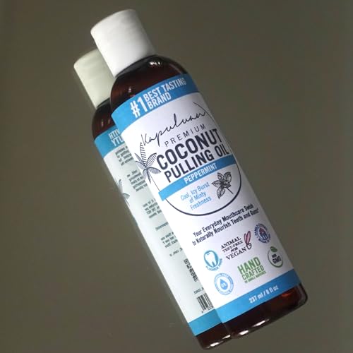 Kapuluan Coconut Oil Pulling for Teeth and Gums - Natural Peppermint Mouthwash