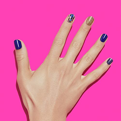Dashing Diva Blue Vixon Gel Nail Strips - Long-Lasting, Chip-Resistant Manicure