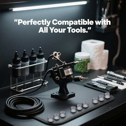 300Pcs Tattoo Ink Caps Kit with Stable Base - Small, Medium, Large