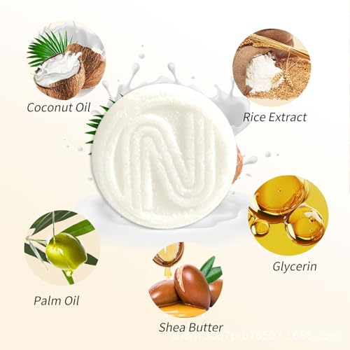Rice Water 2-in-1 Shampoo Bar for Hair Growth - Natural, Sulfate-Free, All Hair Types