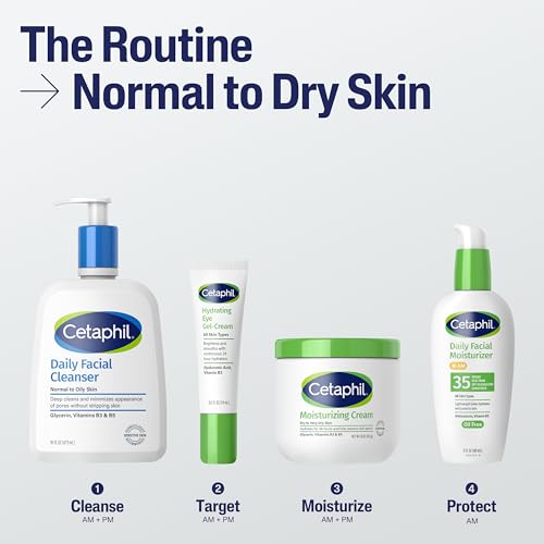 Cetaphil Daily Facial Cleanser & Moisturizer Set 18oz - Gentle Face Wash + Lotion
