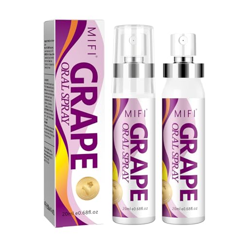 PEGO Grape Flavor Oral Spray - Sugar-Free Breath Freshener, 20ML, 2-Pack