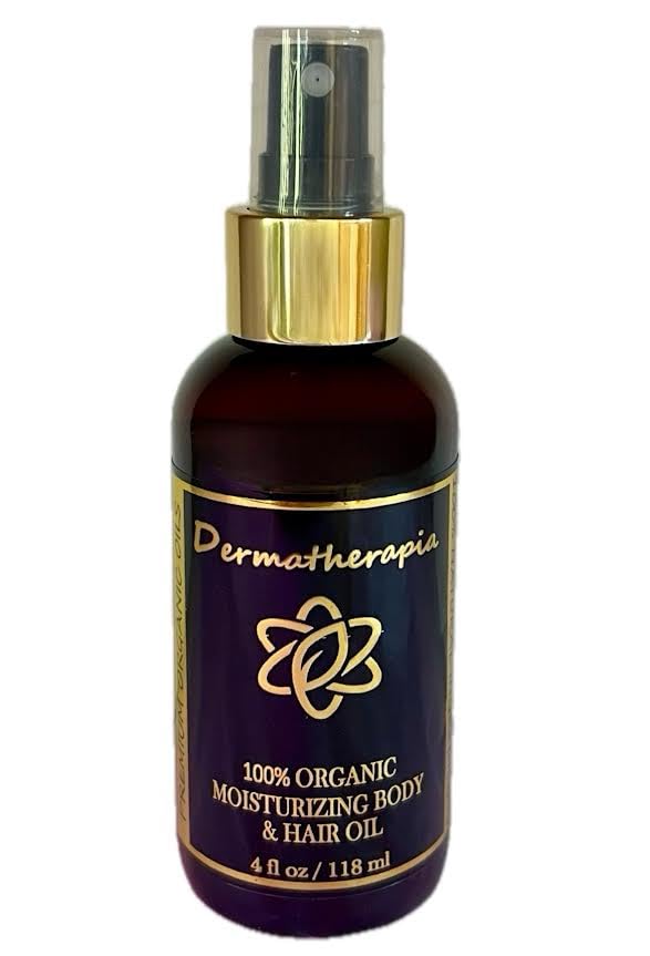 Dermatherapia 100% Organic Luxury Body, Hair, and Face Oil - Moisturizing