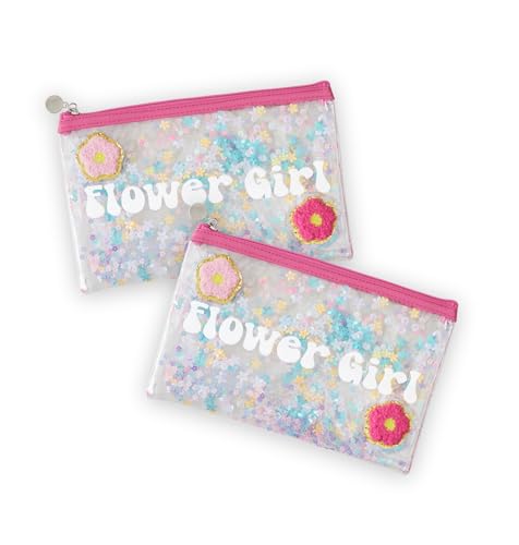 Flower Girl Cosmetic Bag – 1 Pack | Cute Gift for Weddings