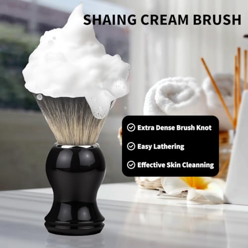 Shaving Brush Set for Men - Soft Bristle with Stand, Gift Idea