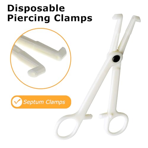 TONBAO Disposable Septum Piercing Clamps - 25pcs Professional Body Jewelry Tools