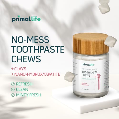 Primal Life Organics Dirty Mouth Toothpaste Chews with Nano-Hydroxyapatite