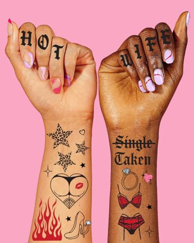 Bachelorette Party Temporary Tattoos - Cheeky Designs Set
