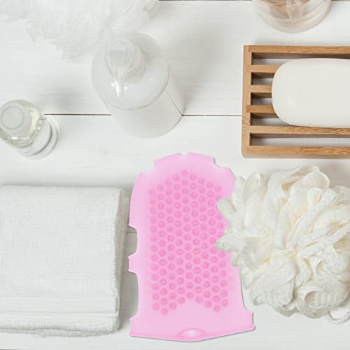 COHEALI Silicone Massage Gloves Bath Brush 2-Pack – Blue & White
