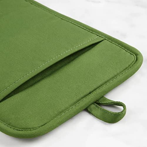 KitchenAid Ribbed Silicone Pot Holder Set - 2-Pack, Matcha, 7"x9"