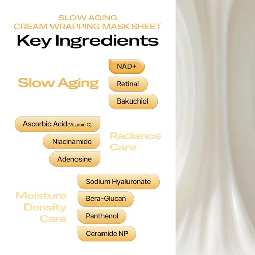 PIXELPURE NAD+ Slow Aging Cream Sheet Mask - Firming & Hydrating K-Beauty