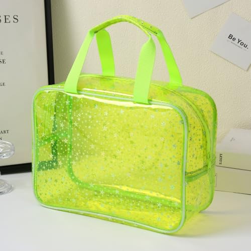 Waterproof Star Makeup Bag - Portable 12x5.9 Inch Travel Toiletry Bag