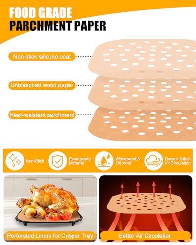 230PCS Air Fryer Parchment Paper Liners for CHEFMAN 2Qt Mini