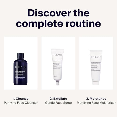 HORACE Purifying Face Cleanser for Men - Gentle Unscented Daily Gel, 6.76 oz