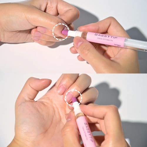 SASSYTIP 2-in-1 Cuticle Pusher and Nourishing Oil Pen for Nail Care