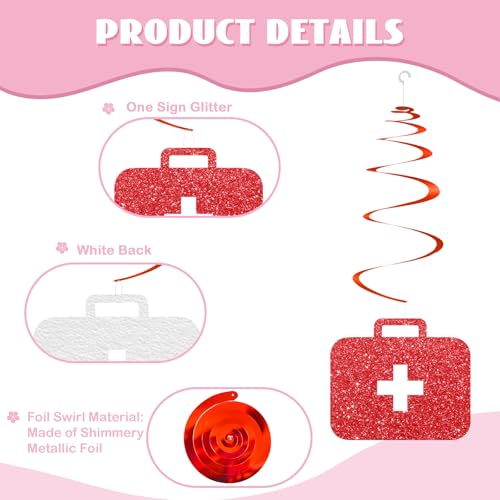30pcs Nurse Graduation Hanging Swirls - Medical Party Decorations