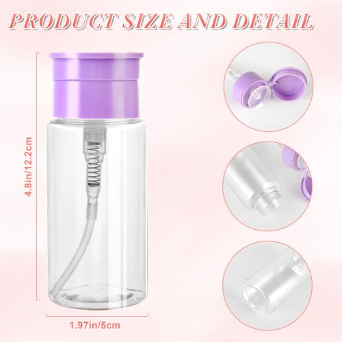 ShanySheny 5.1oz Push Down Pump Dispenser - 3-Pack Nail Polish Remover