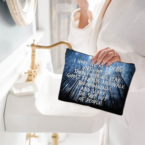Givotin Canvas Makeup Bag for Purse, Waterproof Travel Cosmetic Pouch
