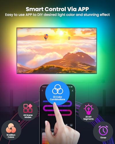 9.84ft RGB+IC LED TV Backlight Strip for 32-43 Inch TVs