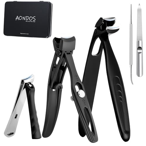 Heavy Duty Angled Head Nail Clippers - 5PCS Professional Kit for Seniors