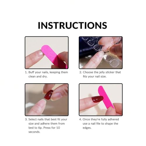 24 Pcs French Tip Press On Nails - Short Square Pink White Gradient