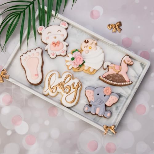 Baby Shower Cookie Cutters Set - 4 Fun Shapes for Baking