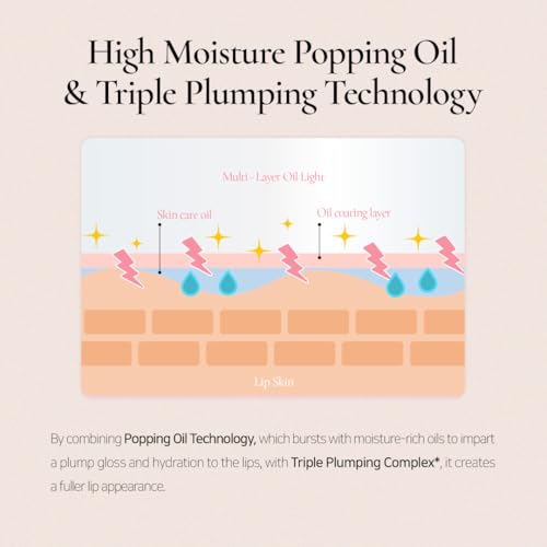 DINTO Blur-Jelly Plumping Lip Tint - Moisturizing Vegan Lip Gloss (Nutty Gelée)