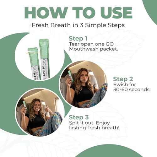 Exershield GO Travel Mouthwash - Alcohol-Free Mint Pack (5 Pks)