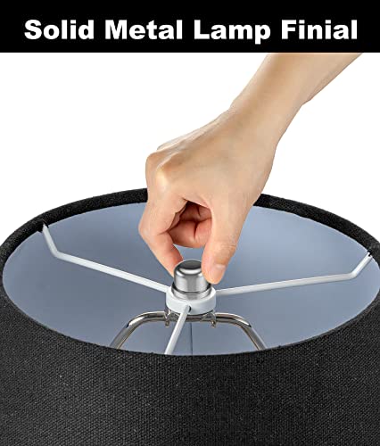 9-Inch Lamp Harp Kit with Solid Finials for Table & Floor Lamps