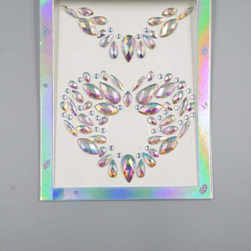 Topz Self-Adhesive Rhinestone Belly Button Stickers for Festivals