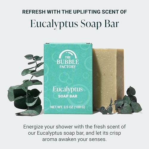 Eucalyptus Handmade Vegan Natural Bath & Body Soap Bar - 3 Pack, 3.5oz Each