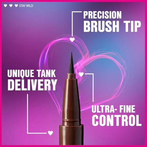wet n wild Mega Last Brown Liquid Eyeliner - Waterproof, 16-Hour Wear