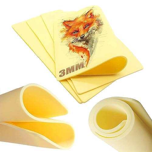 Sotica 3mm Thick Tattoo Practice Skin - 4PCS Double-Sided Silicone Sheets